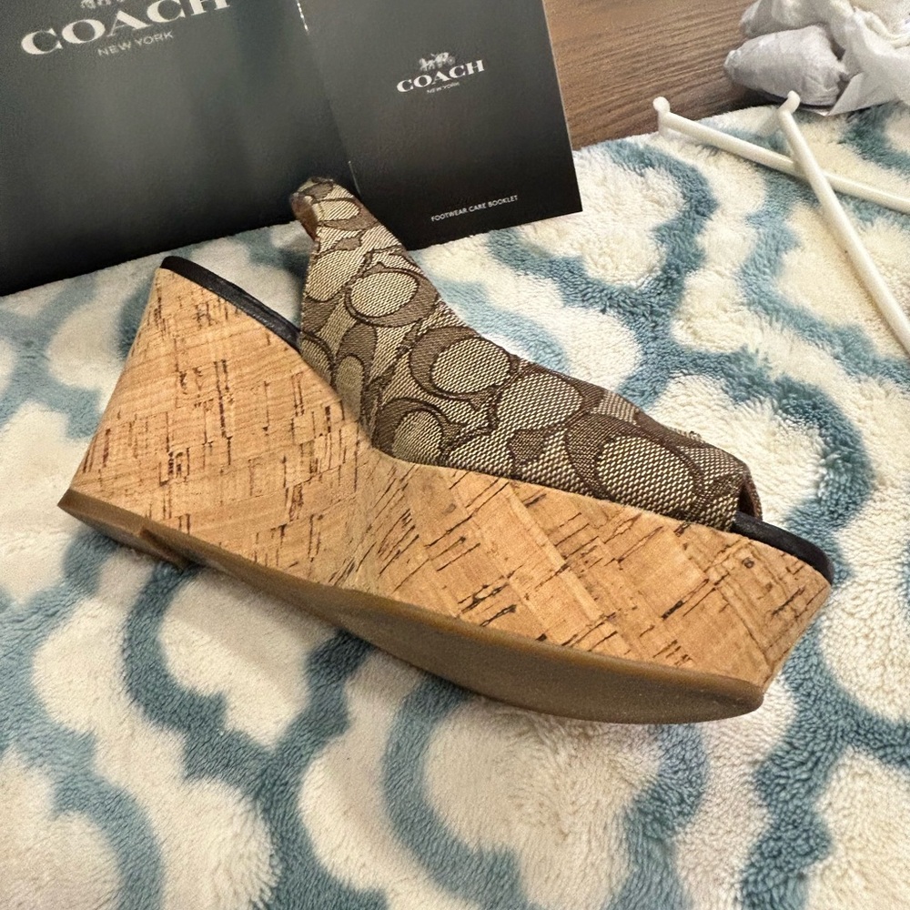 Coach Chestnut Slingback Heels - Picture 10 of 12